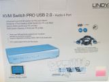 KVM Switch Pro DVI-I Dual Link USB 2.0 + Audio + 4 port LINDY 39323