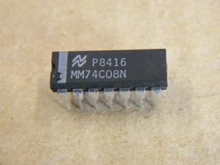74C08 DIL 14 QUAD 2 INPUT AND